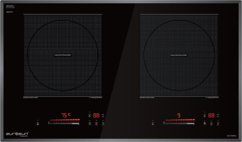 Bếp từ Eurosun EU-T726Pro sở hữu thiết kế tinh tế với đường nét bo tròn mềm mại