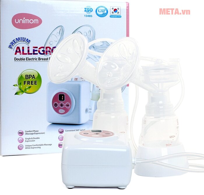 Máy hút sữa điện đôi Unimom Allegro UM872002