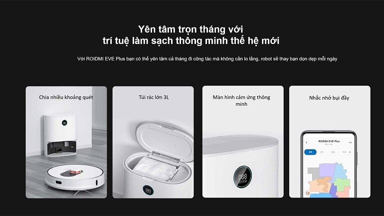 Robot hút bụi Xiaomi Roidmi Eve Plus