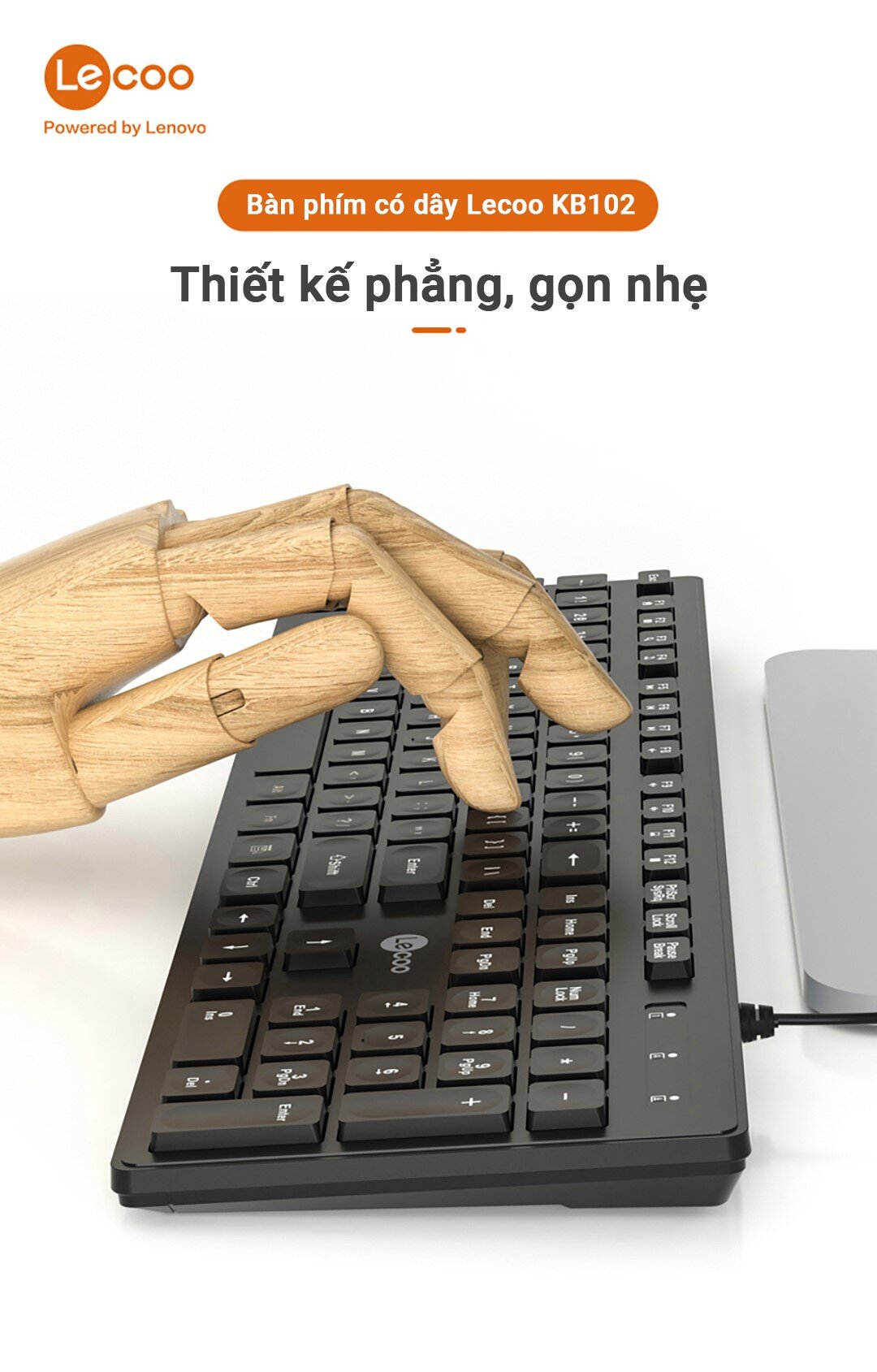 Bàn phím văn phòng Lecoo KB102