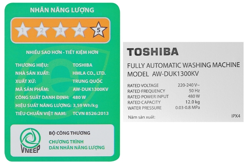 Máy giặt Toshiba lồng đứng Inverter 12 kg AW-DUK1300KV(SG) 4 Máy giặt Toshiba lồng đứng Inverter 12 kg AW-DUK1300KV(SG) tiết kiệm điện