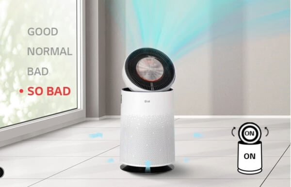  Máy lọc không khí LG PuriCare 1 tầng AS65GDWH0 có chế độ Auto làm sạch tự động