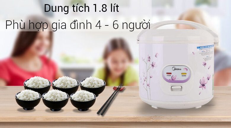 Nồi cơm điện Midea 1.8 lít MR-CM1811