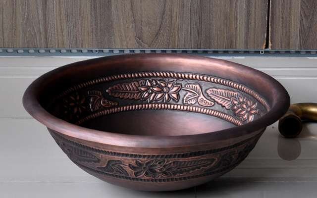 Chậu rửa lavabo bằng đồng Kanly RSC304