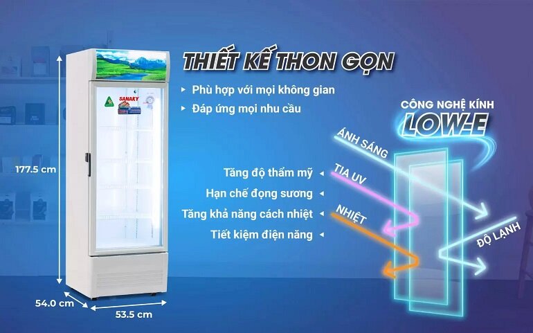 Tủ mát Sanaky Inverter 1 cánh 200 lít VH-2589K3