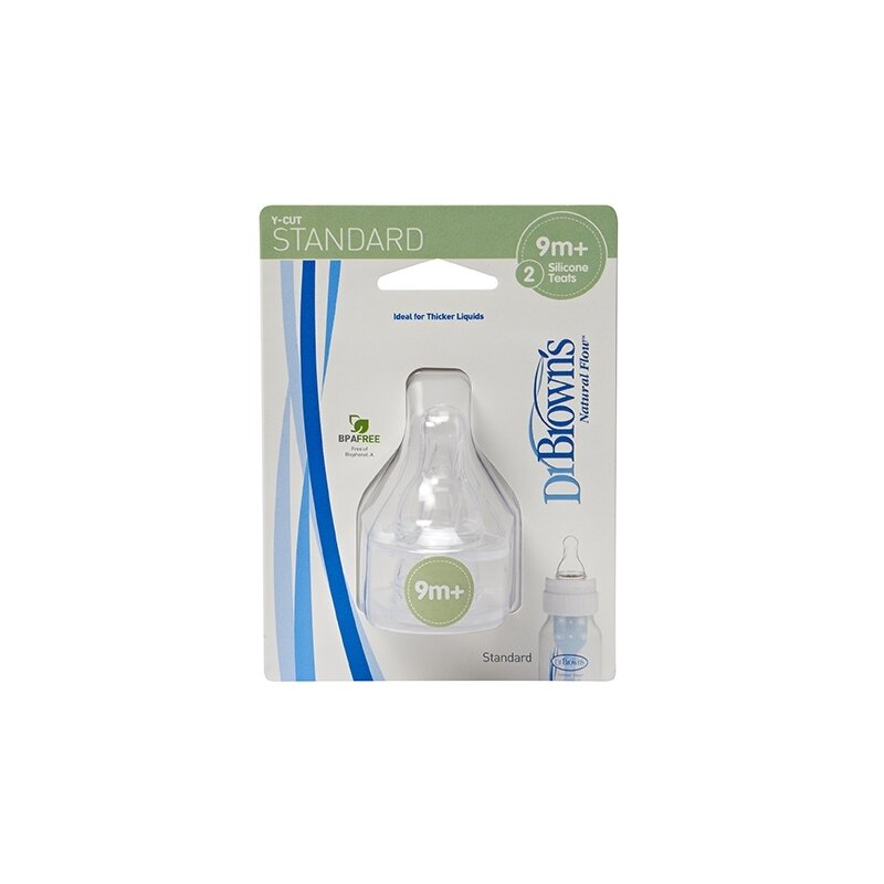  Hộp 2 chiếc núm vú cổ hẹp Dr Brown's (Y-cut) 9M 