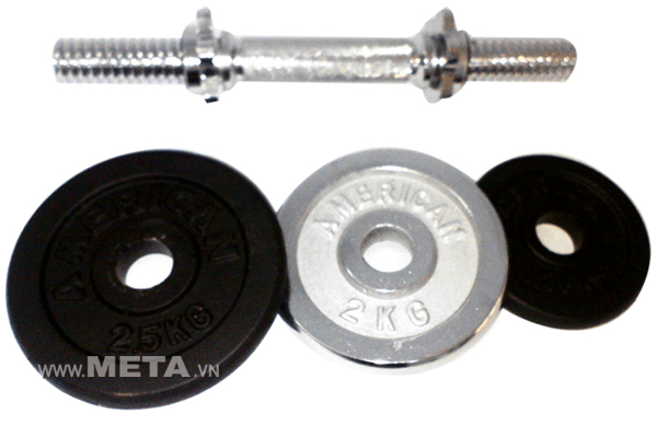 Tạ miếng mạ Inox 5 kg (Màu trắng)