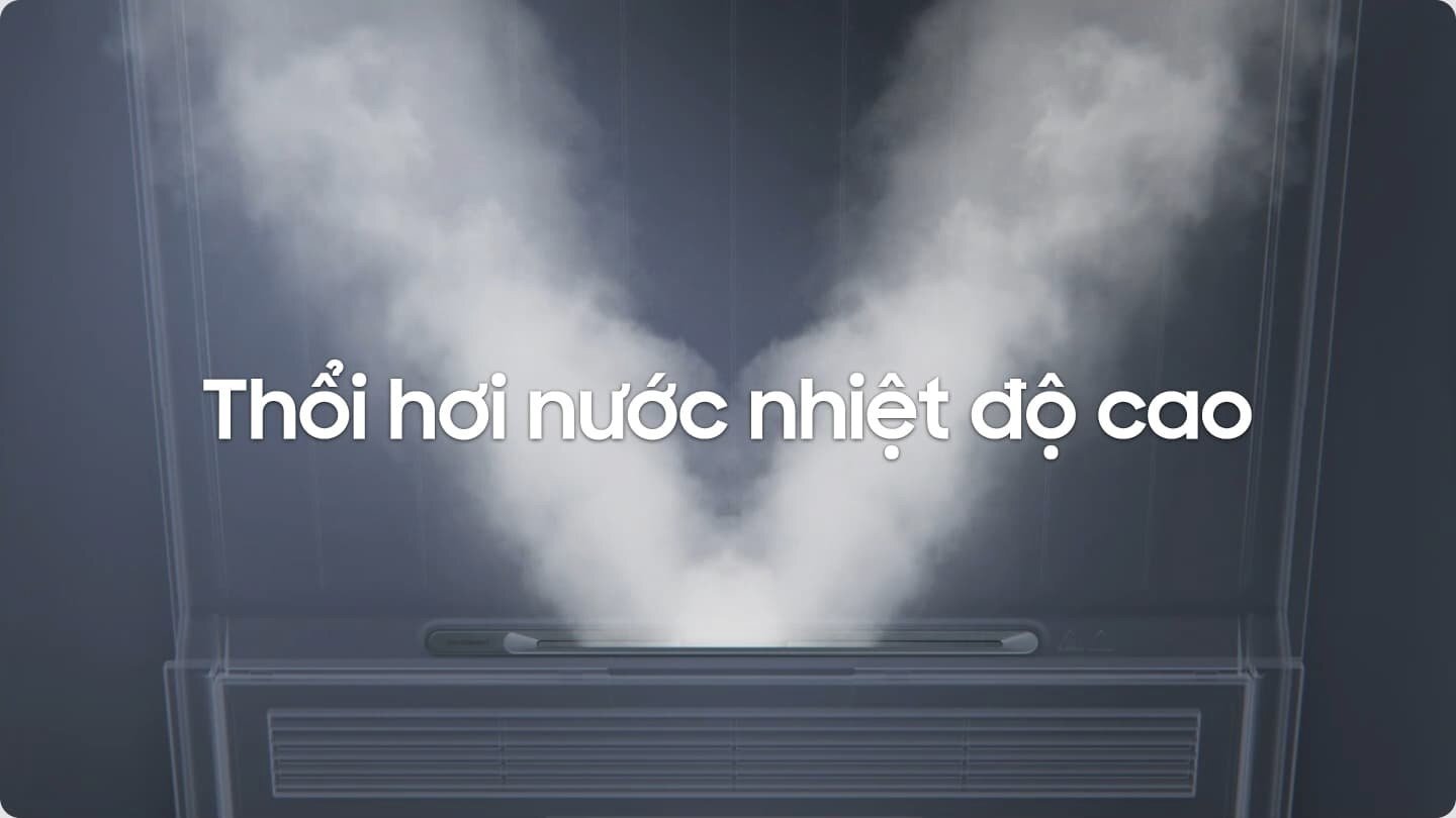 Diệt khuẩn, khử nhăn với công nghệ hấp hơi nước Dual JetSteam Tủ chăm sóc quần áo Samsung DF24CB9900CRSV