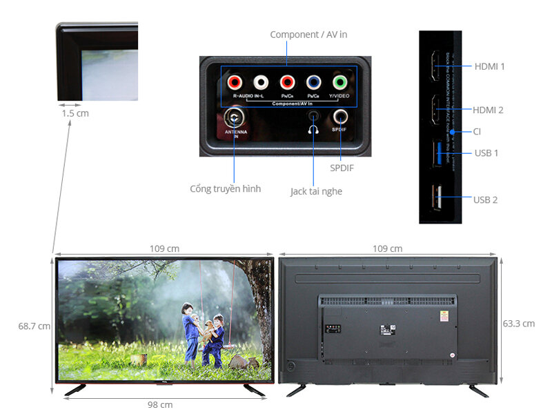 Tivi TCL 50 inch L50D2700D Tivi TCL 50 inch L50D2700D