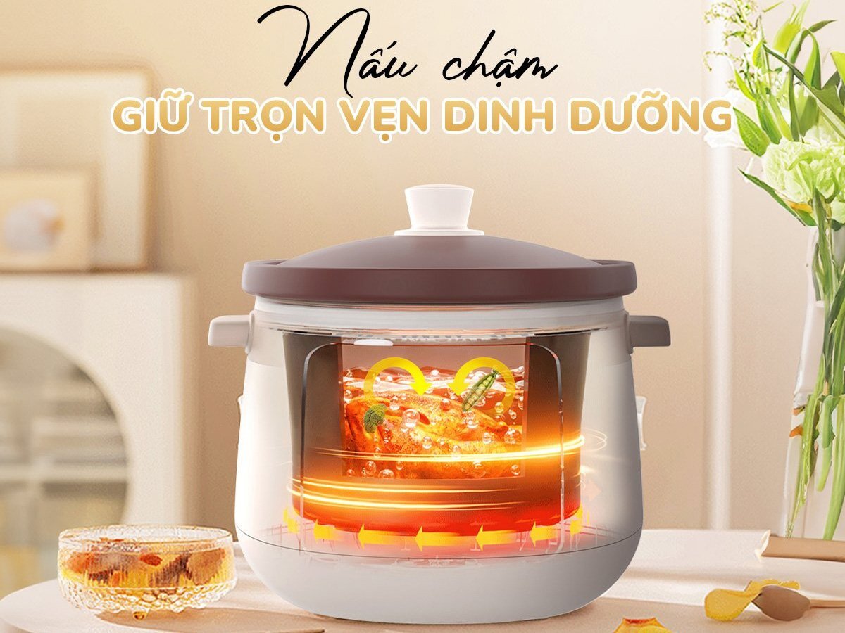 Nồi kho hầm đa năng Unie USC308 tính năng nấu chậm hầm nhừ