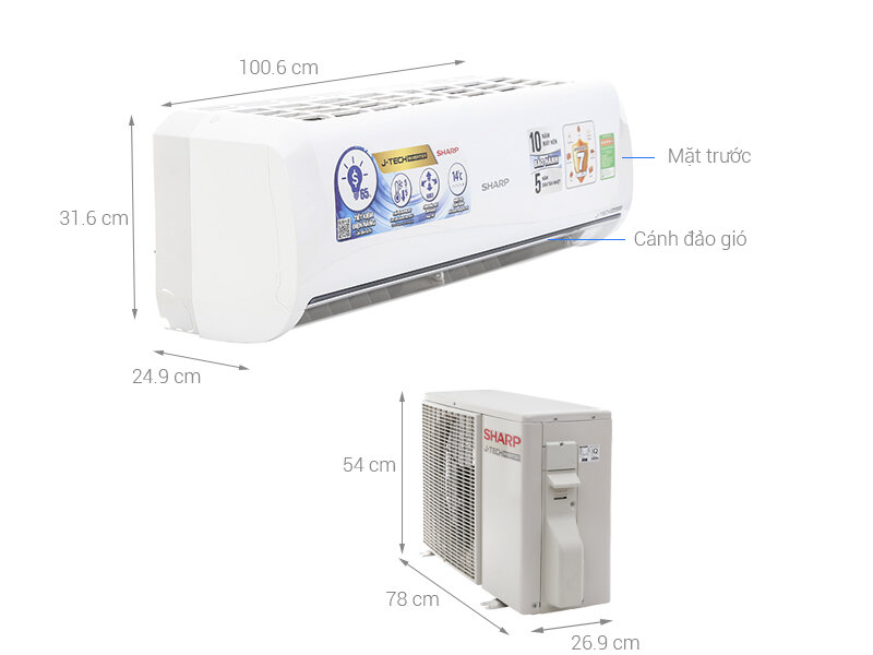 Máy lạnh Sharp inverter 2HP AH-X18UEW Máy lạnh Sharp inverter 2HP AH-X18UEW