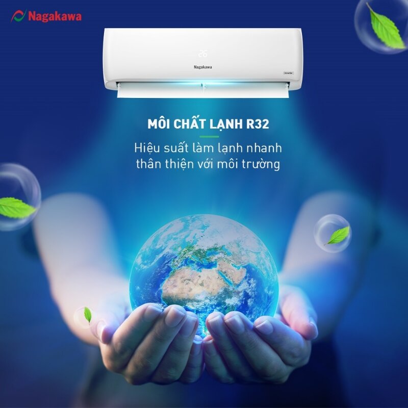Điều hòa Nagakawa 9000 BTU 1 chiều Inverter NIS-C09R2H08 gas R-32