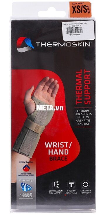 Băng nẹp khớp cổ tay trái Thermoskin 8*280