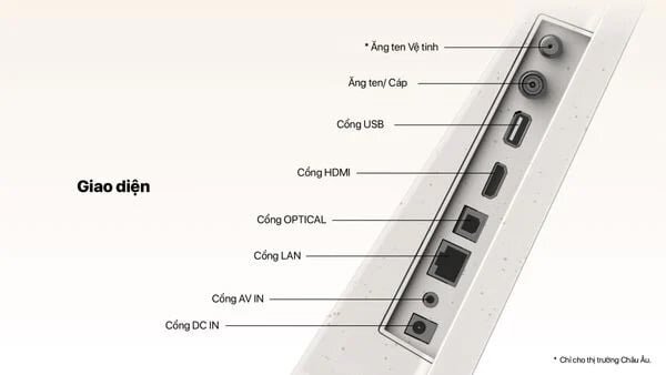 Các cổng kết nối tivi Coocaa 24LP6000G