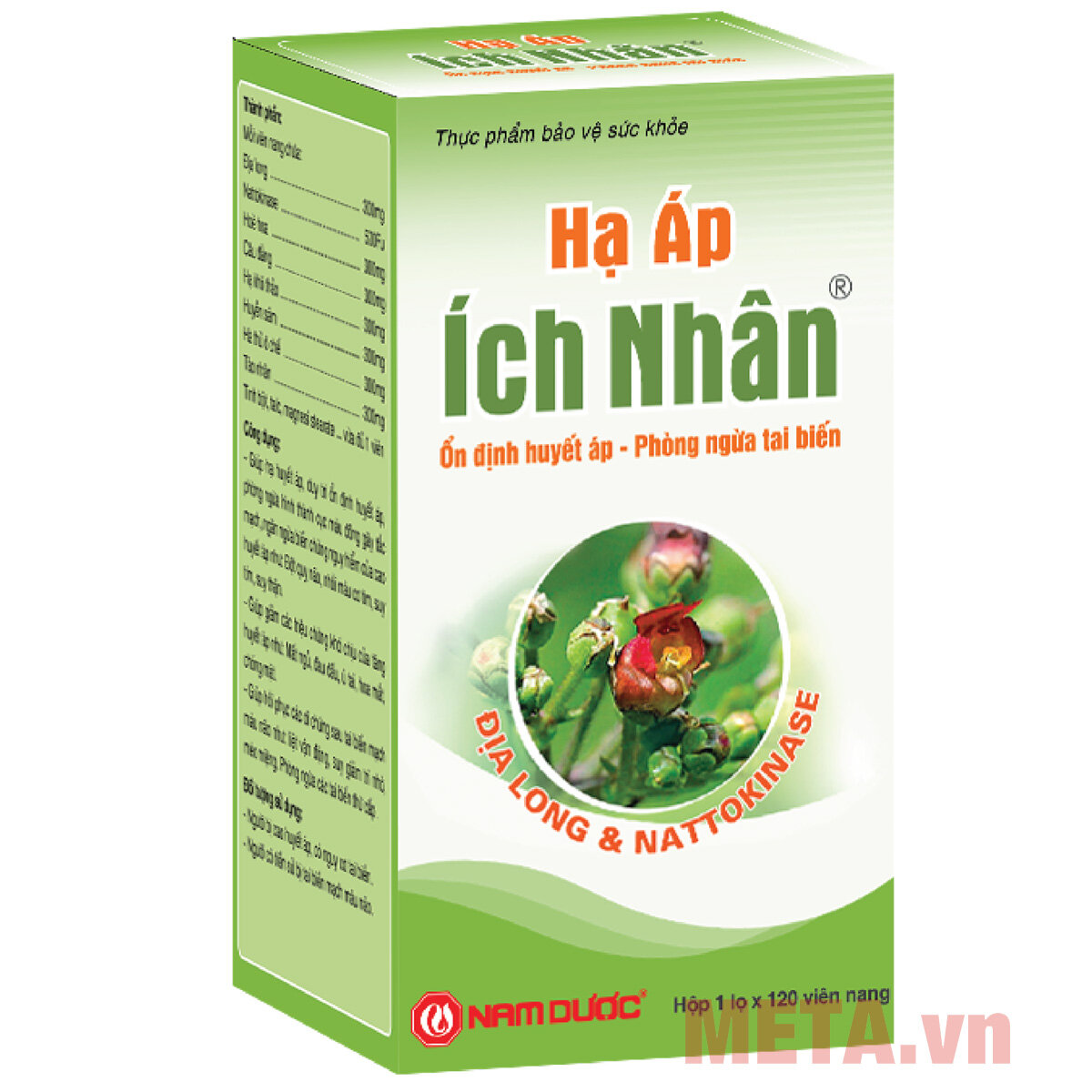 Hạ áp ích nhân Nam Dược - Hỗ trợ ổn định huyết áp (Lọ 120 viên) Hạ áp ích nhân Nam Dược - Hỗ trợ ổn định huyết áp (Lọ 120 viên)