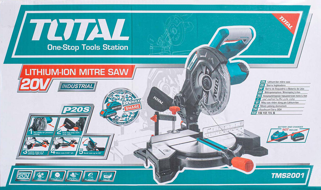 Máy cắt nhôm pin 20v Total TMS2001