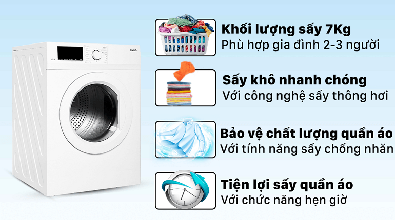 Máy sấy thông hơi Galanz DV-70T5C(W) - 7 Kg
