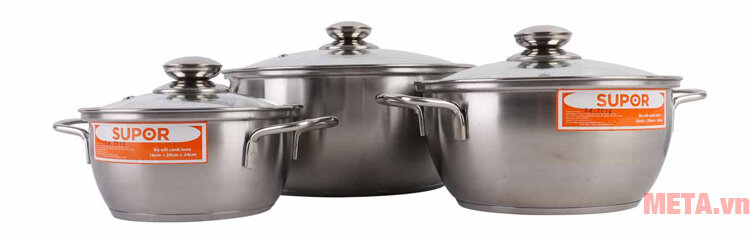 Bộ nồi canh 3 chiếc Supor S28S-T1