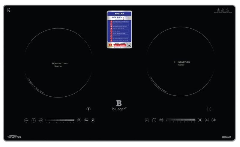 Bếp từ 2 vùng nấu Blueger B200MA được tích hợp công nghệ Inverter tiên tiến