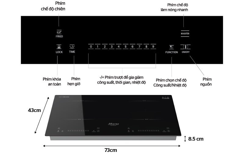 Bếp đôi điên tư Sunhouse Mama MMB9302-EC