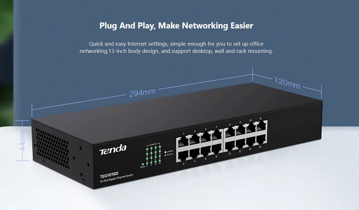 Switch Tenda TEG1016D