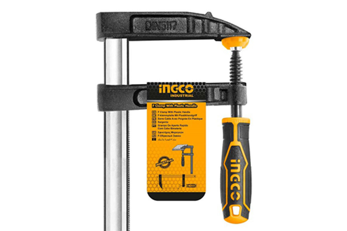 Kẹp gỗ chữ F 120x800mm INGCO HFC021203