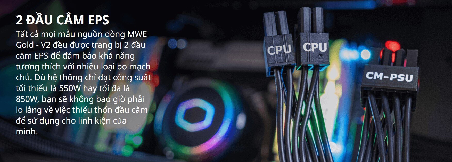 Nguồn máy tính Cooler Master MWE GOLD 750 - V2 750W ( 80 Plus Gold/Màu Đen/Full Modular)