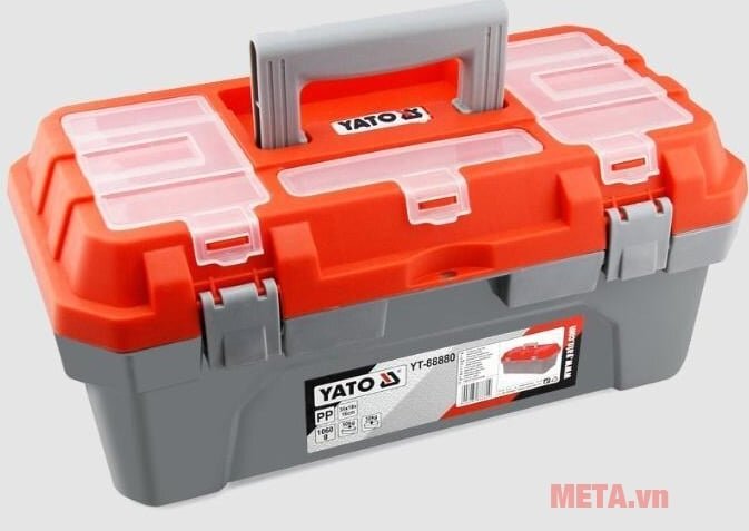 Hình ảnh hộp đựng đồ nghề 19 inch Yato YT-88882 bằng nhựa chắc chắn Hộp đựng đồ nghề