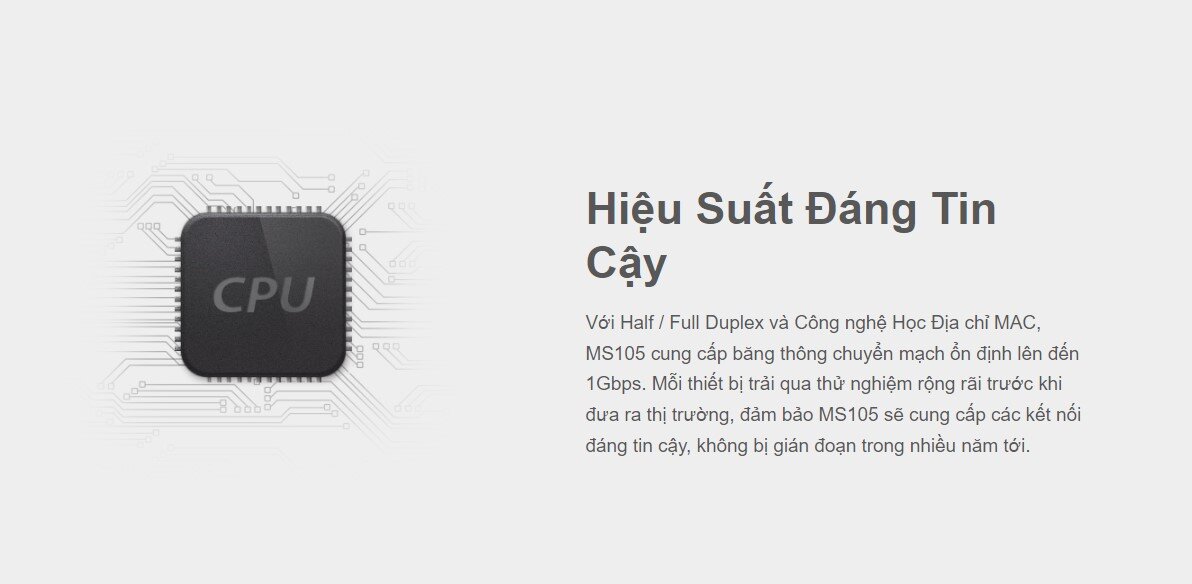 Switch Chia Mạng Mercusys MS105 (5 Cổng 10/100Mbps vỏ nhựa)