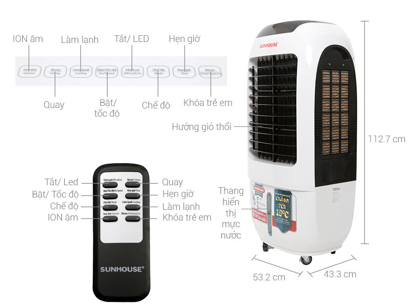 Quạt điều hòa không khí Sunhouse SHD7730