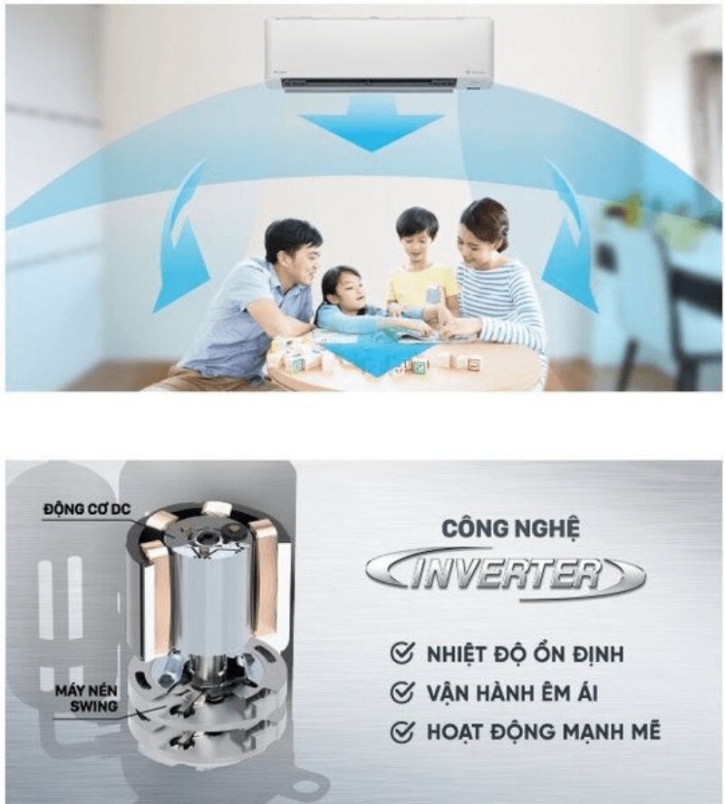 Dàn lạnh multi điều hòa Daikin Inverter 21000 BTU 2 chiều CTXM60RVMV gas R-32