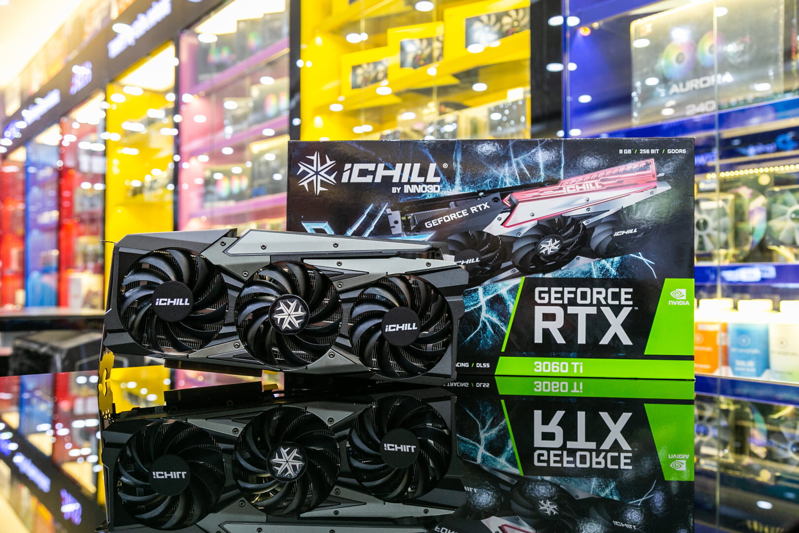 Card màn hình Inno3D RTX 3060 Ti ICHILL X3-8GB (LHR)