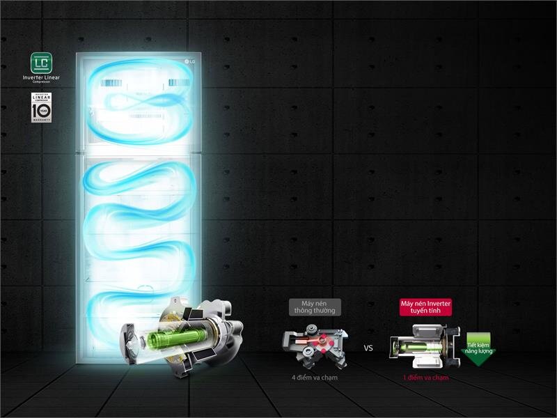 Tủ lạnh LG GN-D602BL Inverter 475 lít Tủ lạnh LG GN-D602BL Inverter 475 lít