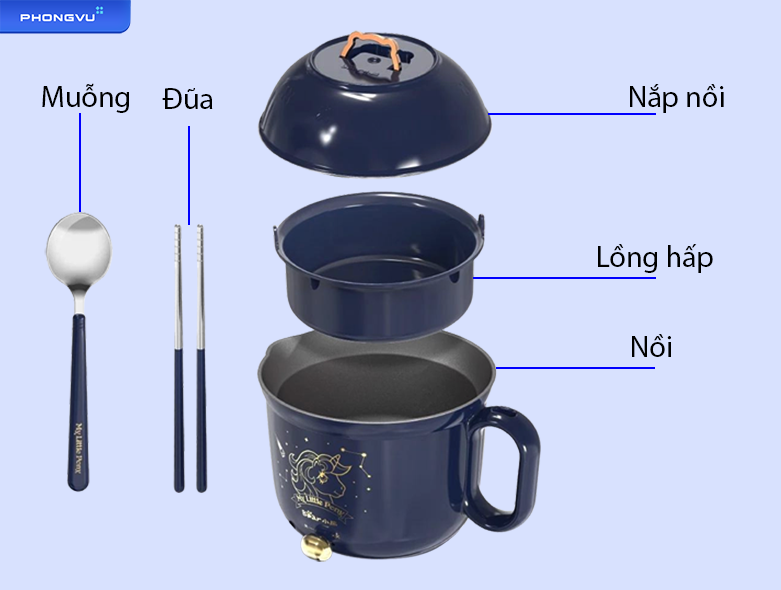 Nồi đa năng Bear DRG - E12A1 (1.2L) | Thiết kế