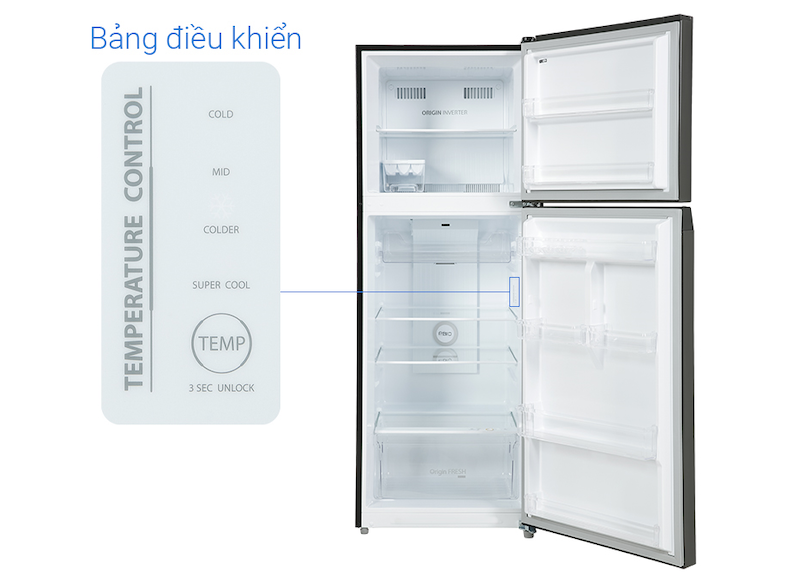 Tủ lạnh Toshiba Inverter 312 lít GR-RT416WE-PMV(58)-MM (Ảnh: Toshiba)