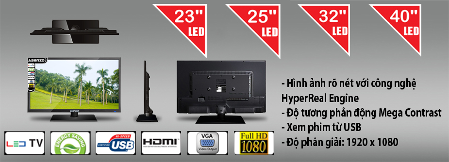 Tivi Asanzo 25 inch 25S350, Full HD, TruMotion 100Hz