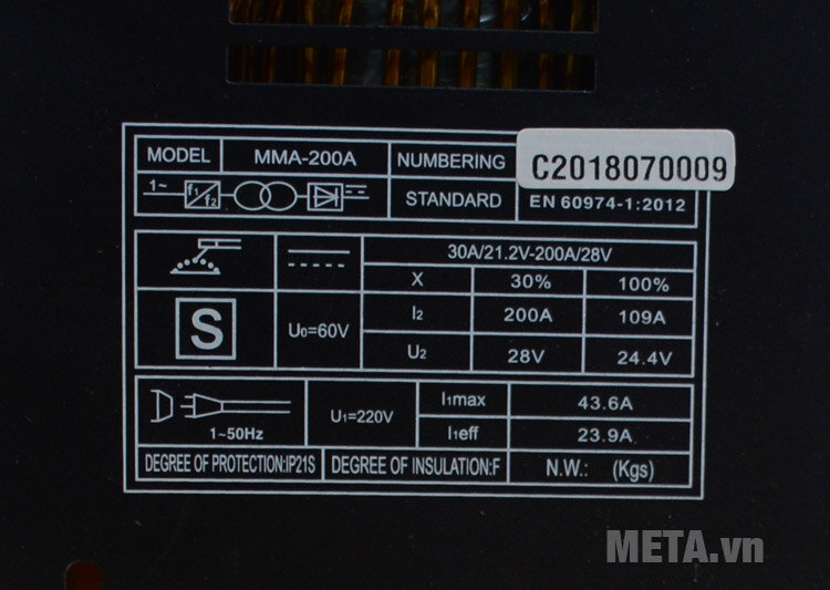 Máy hàn BTEC MMA 200A