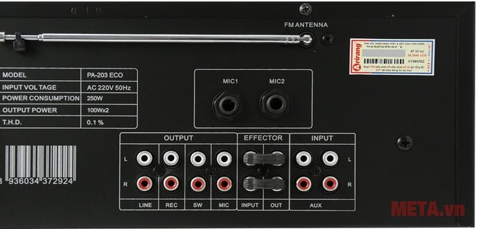 Máy Amply Arirang PA-203 ECO