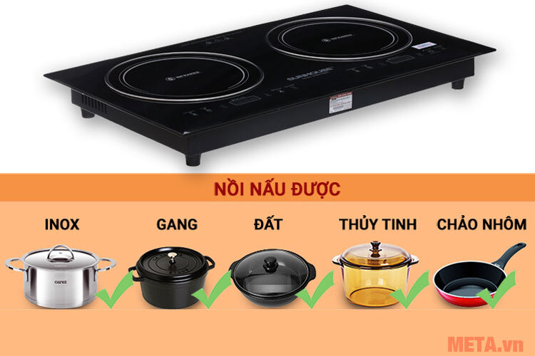 Bếp đôi hồng ngoại Sunhouse SHB9102MT Bếp đôi hồng ngoại Sunhouse SHB9102MT