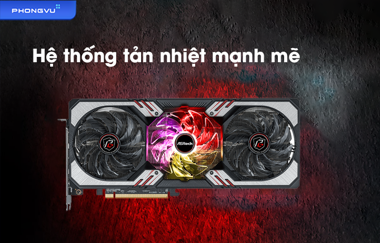 Card màn hình ASROCK RX 6700 XT Phantom Gaming D | Hệ thống tản nhiệt mạnh mẽ