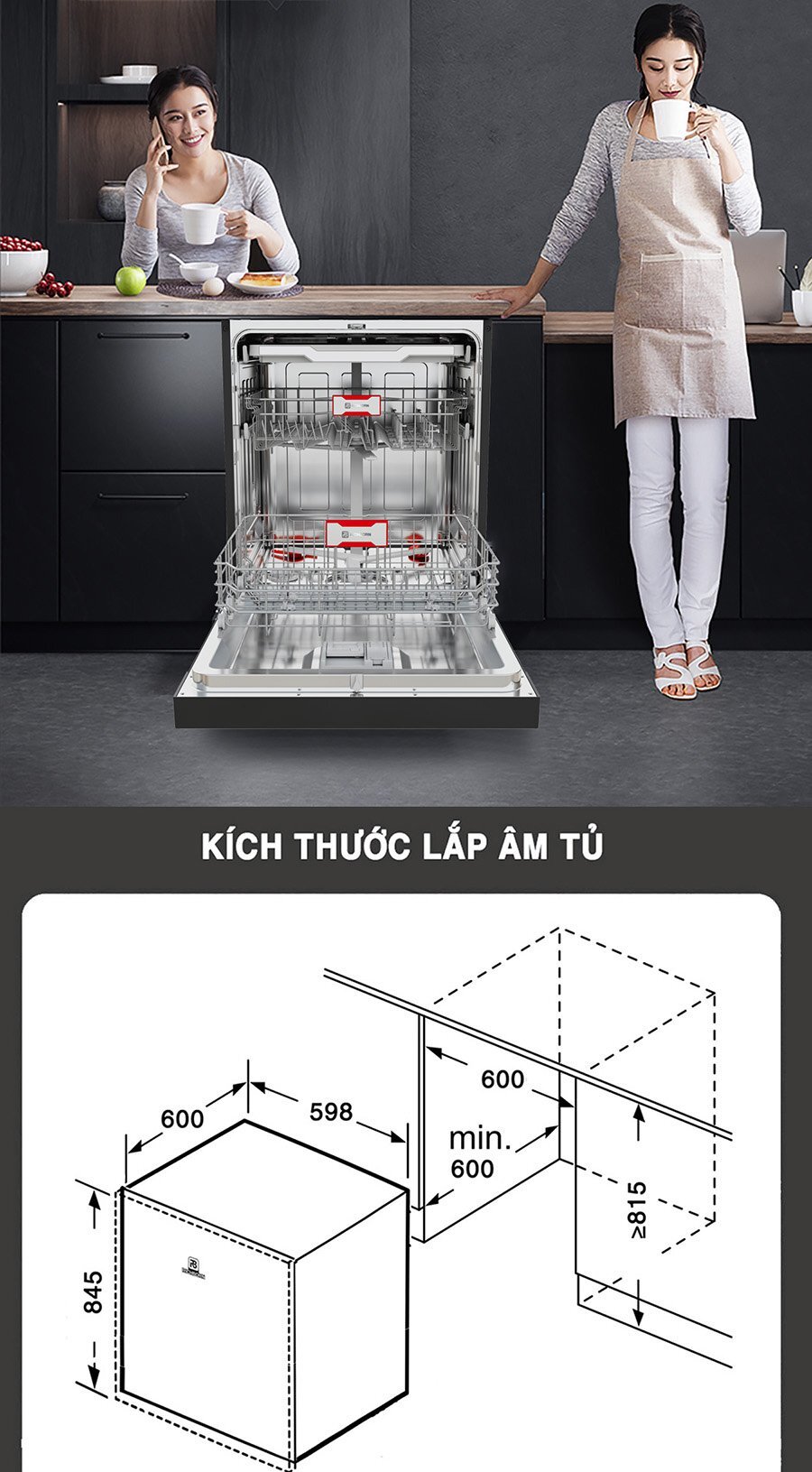 Máy rửa bát Richborn RDP6085-S9 Master 