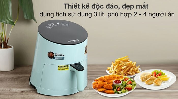 Các bộ phận của nồi chiên Sunhouse Mama SHD4085G có kiểu dáng hiện đại, sang trọng