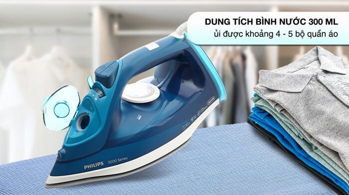 Philips DST3040/70 được trang bị ngăn chứa nước có dung tích 300ml