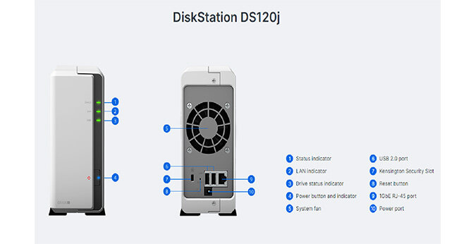 Ổ lưu trữ mạng Synology DS120J