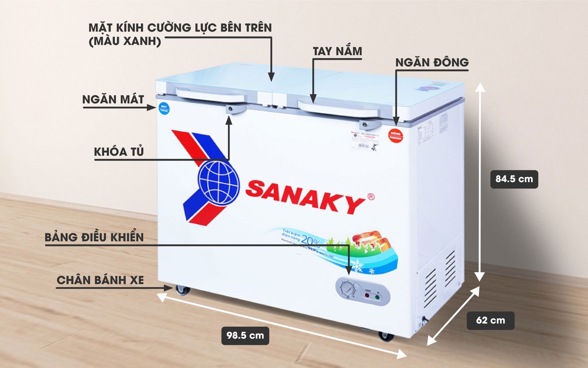 Cấu tạo của Sanaky VH-2599W2KD Sanaky VH-2599W2KD