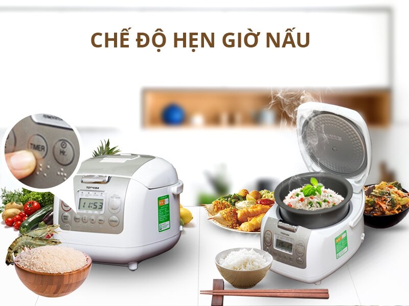 Nồi cơm điện Toshiba 1.8 lít RC-18NMF(WT)VN Nồi cơm điện Toshiba 1.8 lít RC-18NMF(WT)VN