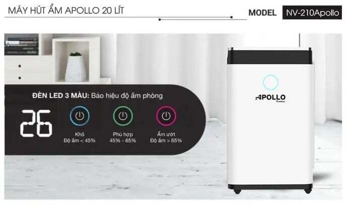 Máy hút ẩm Apollo Sumikura 20 lít NV-210Apollo Máy hút ẩm Apollo Sumikura 20 lít NV-210Apollo