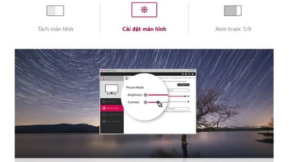 Cài đặt và chia tách không gian hiển thị dễ dàng 1