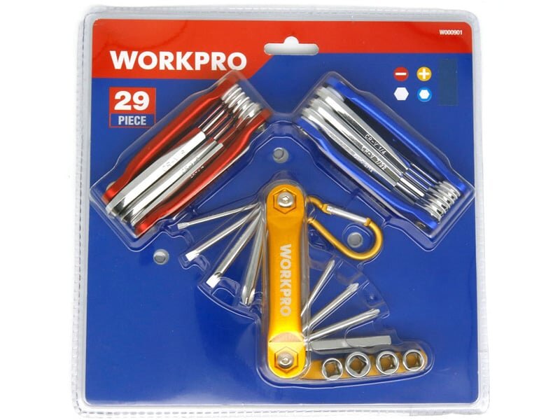 Bộ lục giác gấp gọn Workpro W000901 được đóng vỉ tiện lợi Bộ lục giác gấp gọn Workpro W000901