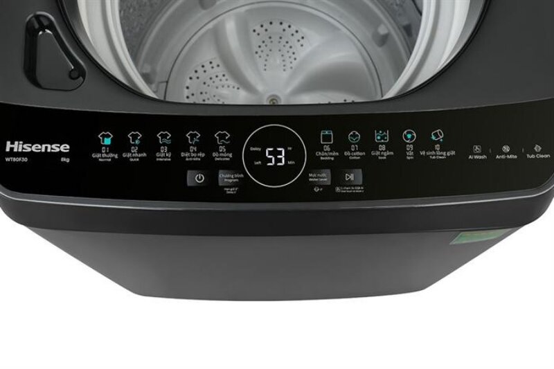 Máy giặt Hisense lồng đứng 8kg WT80F30